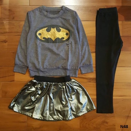 setelan 3in1 superhero batgirl